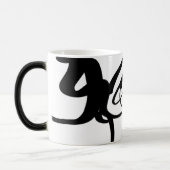 Die Taucher: Abstrakte Schwarz-Weiß-Tasse Verwandlungstasse (Links)