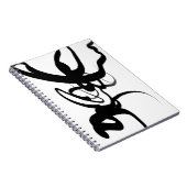 Die Taucher: Abstraktes Schwarzweiß-Notebook Notizblock (Rechte Seite)