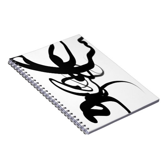 Die Taucher: Abstraktes Schwarzweiß-Notebook Notizblock (Rechte Seite)