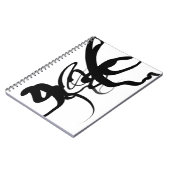 Die Taucher: Abstraktes Schwarzweiß-Notebook Notizblock (Linke Seite)