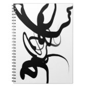 Die Taucher: Abstraktes Schwarzweiß-Notebook Notizblock (Vorderseite)