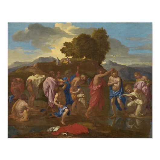 Die Taufe Christi 1641-42 Poster (Vorderseite)