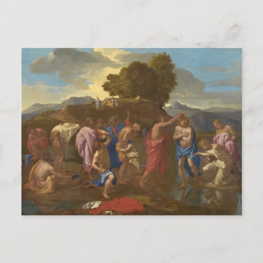 Die Taufe Christi 1641-42 Postkarte (Vorderseite)