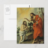 Die Taufe Christi durch Bartolome Esteban Murillo Postkarte (Vorne/Hinten)