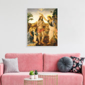 Die Taufe Christi durch Johannes den Täufer Leinwanddruck (Insitu (Wohnzimmer))