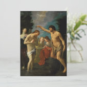 "Die Taufe Christi" Kunsteinladungen Einladung (Stehend Vorderseite)