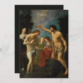 "Die Taufe Christi" Kunsteinladungen Einladung (Vorne/Hinten)