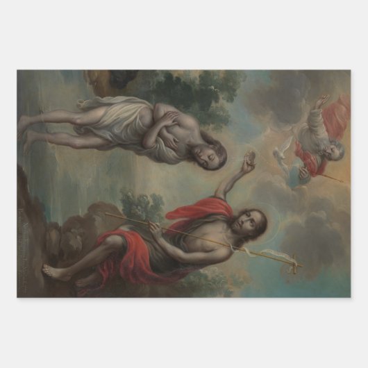 Die Taufe Christi von Nicolás Enríquez Geschenkpapier Set (Vorderseite 2)