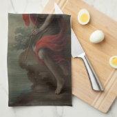 Die Taufe Christi von Nicolás Enríquez Geschirrtuch (Viertel Falte)