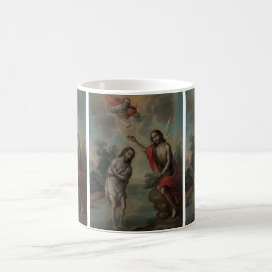 Die Taufe Christi von Nicolás Enríquez Kaffeetasse (Mittel)
