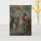 Die Taufe Christi von Nicolás Enríquez Karte (Gelbe Blume)