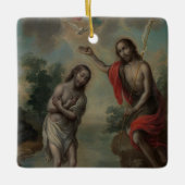 Die Taufe Christi von Nicolás Enríquez Keramikornament (Vorderseite)