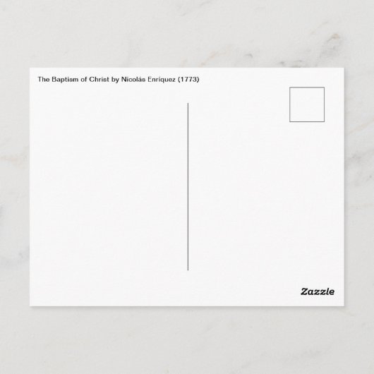Die Taufe Christi von Nicolás Enríquez Postkarte (Rückseite)