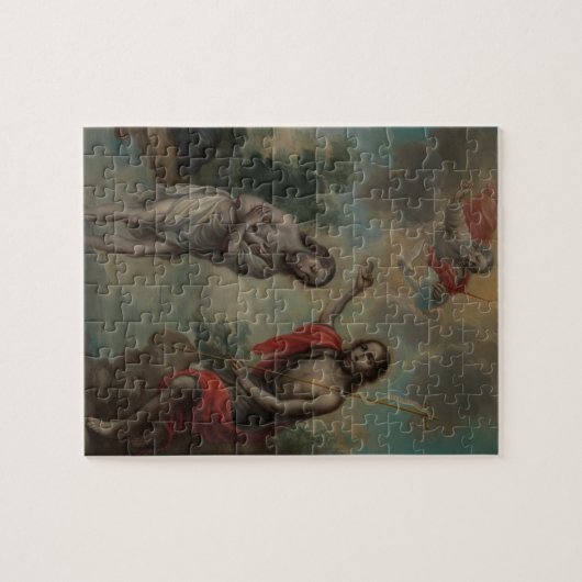 Die Taufe Christi von Nicolás Enríquez Puzzle (Horizontal)
