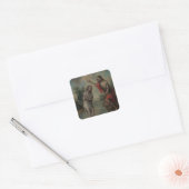 Die Taufe Christi von Nicolás Enríquez Quadratischer Aufkleber (Umschlag)