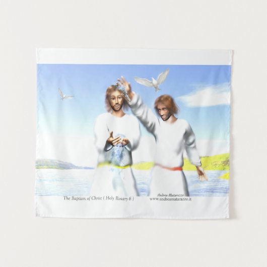 Die Taufe Christi Wandteppich (Vorderseite (Horizontal))