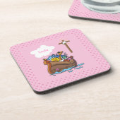 Die Taufe der Arche Noahs, Girl Pink Getränkeuntersetzer (Linke Seite)