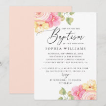 Die Taufe der Blütenblüte ist in Pfirsiche und Ros