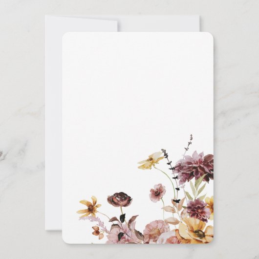 Die Taufe der einfachen Wildblume Einladung (Rückseite)