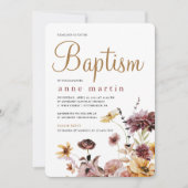 Die Taufe der einfachen Wildblume Einladung (Vorderseite)