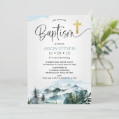 Die Taufe der modernen Kalligraphie der Pinienbäum Einladung (Stehend Vorderseite)