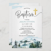 Die Taufe der modernen Kalligraphie der Pinienbäum Einladung (Vorne/Hinten)