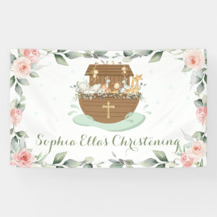 Die Taufe der rosa Flora Noahs begrüßt Sie im Hint Banner
