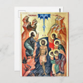 Die Taufe des christlich-orthodoxen Christlichen S Postkarte (Vorne/Hinten)
