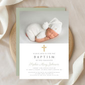 Die Taufe des modernen altertümlichen grünen relig Einladung