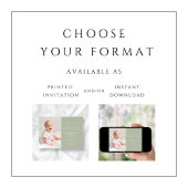 Die Taufe des modernen altertümlichen grünen relig Einladung