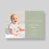 Die Taufe des modernen altertümlichen grünen relig Einladung