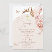 Die Taufe des modernen Boho Blues Arch Einladung (Vorderseite)