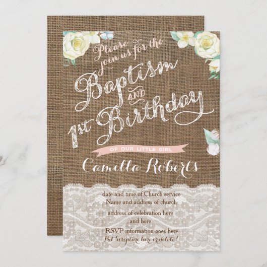 Die Taufe des weißen Pfirsichs und die Einladung z (Vorne/Hinten)