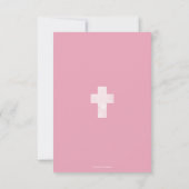 Die Taufe-Einladung des Mädchens - Rosa, Einladung (Rückseite)