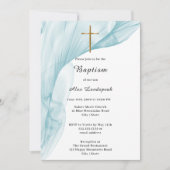 Die Taufe für Weiß, Blau und Gold Einladung (Vorderseite)