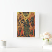 Die Taufe Jesu Christi Byzantinische Ikone Quadratische Wanduhr (Zuhause)