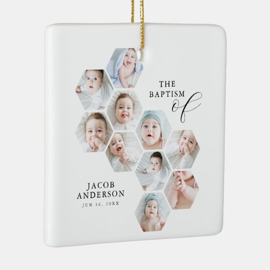 Die Taufe Moderne 10 FotoCollage Keramikornament (Rechts)
