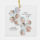 Die Taufe Moderne 10 FotoCollage Keramikornament (Vorderseite)
