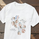Die Taufe Moderne 10 FotoCollage T-Shirt<br><div class="desc">Dieses einfache und moderne Design besteht aus Serifentypografie. 10 Fotos hinzufügen (300 DPI).</div>