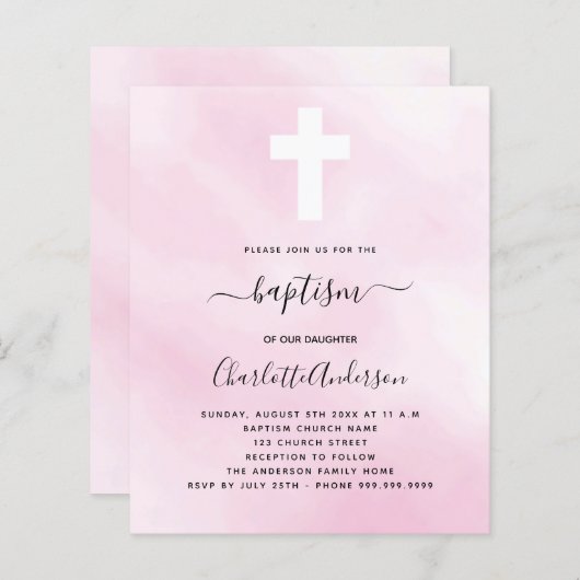 Die Taufe Rosa-Rosa-Sklave (Vorne/Hinten)