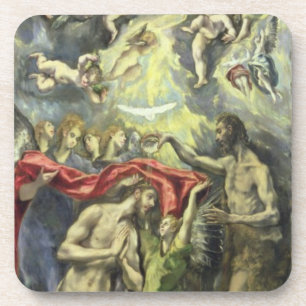 Die Taufe von Christus, c.1597 (Öl auf Leinwand) Untersetzer