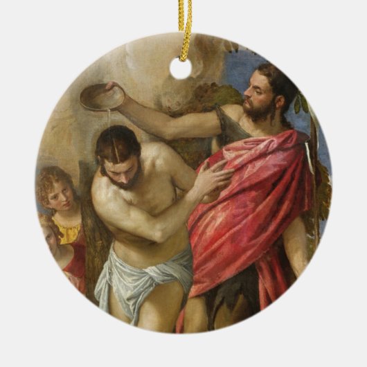 Die Taufe von Christus Keramikornament (Vorne)