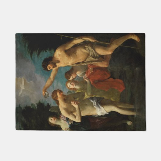 "Die Taufe von Christus" Kunst-Bodenmatte Fußmatte (Vorderseite)