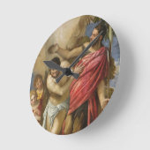 Die Taufe von Christus Runde Wanduhr (Winkel)