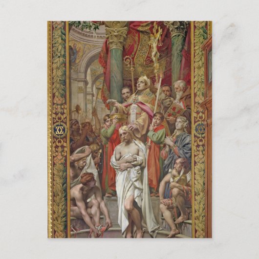 Die Taufe von Clovis I Postkarte (Vorderseite)