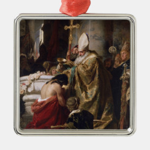 Die Taufe von Vajk Silbernes Ornament