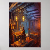 Die Taverne im Stadtzentrum | AI Art Poster (Vorne)