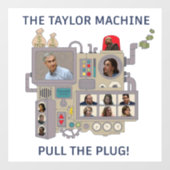 Die Taylor-Maschine Fensteraufkleber (Blatt)