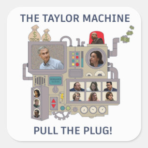 Die Taylor-Maschine Quadratischer Aufkleber