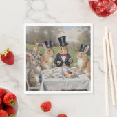 Die Tea Soiree des verzauberten Hase Serviette (Beispiel)
